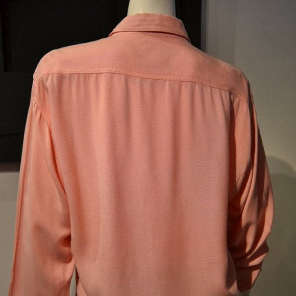 UFO Carnation Pink Rayon Oversized Shirt - Picture 4 of 6
